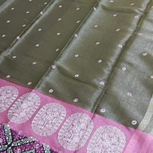 Banarasi silk embroidery saree